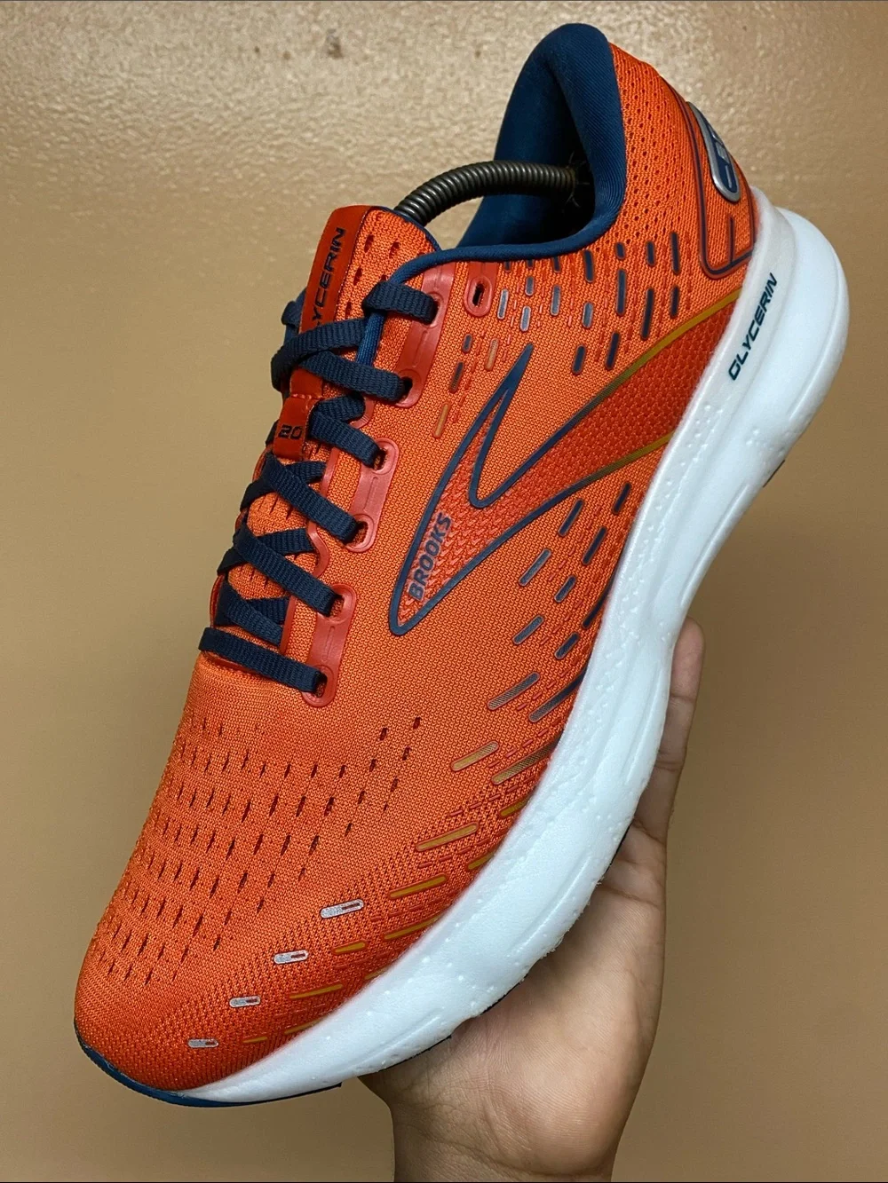 Brooks Glycerin 20 Men's Running Sneakers “Orange/Titan/Flame” Size 12.5 Medium